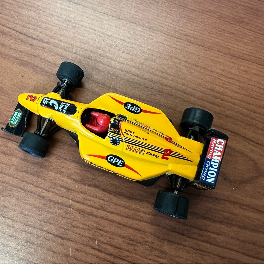 F1 Yellow FORMULA ONE Racing #2 Race Line Champion racing group Speedway GPE 5"